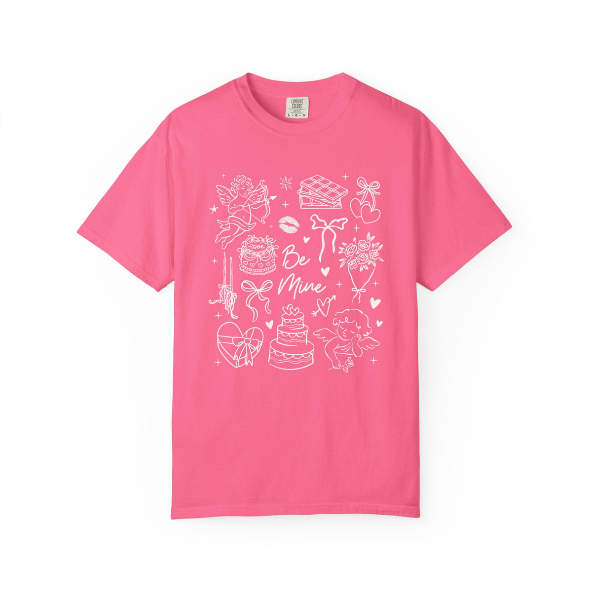 Be Mine Valentine's Day Doodles Cute Graphic Unisex Short Sleeve Tee