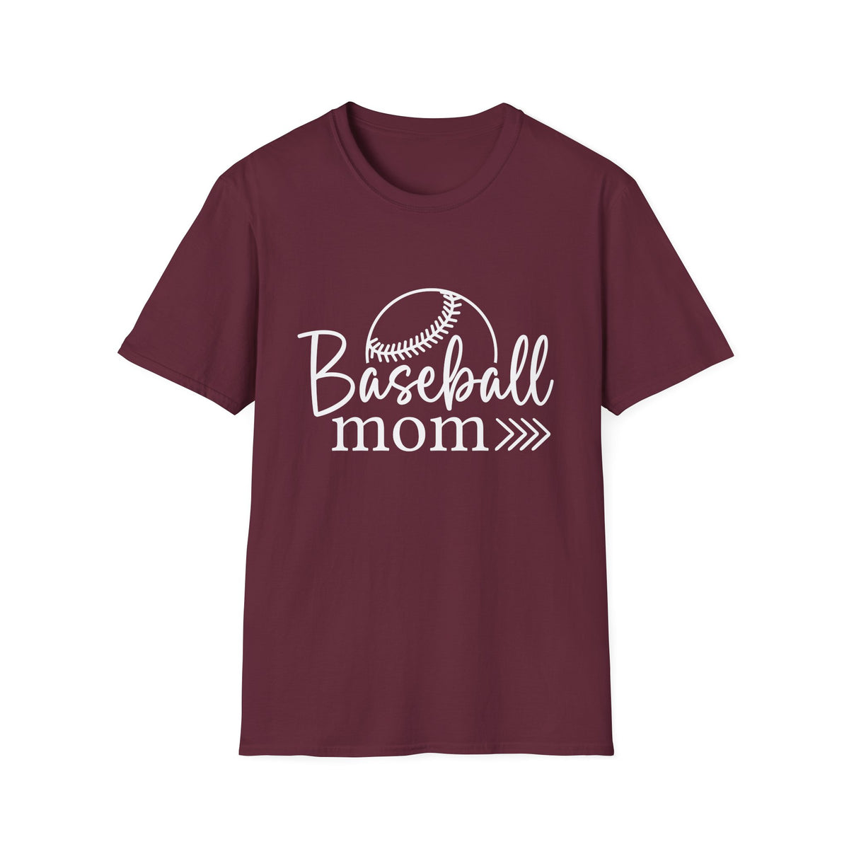 Baseball Mom Classic Graphic T-Shirt Cute Sports Mom Tee (12 Team Colors)