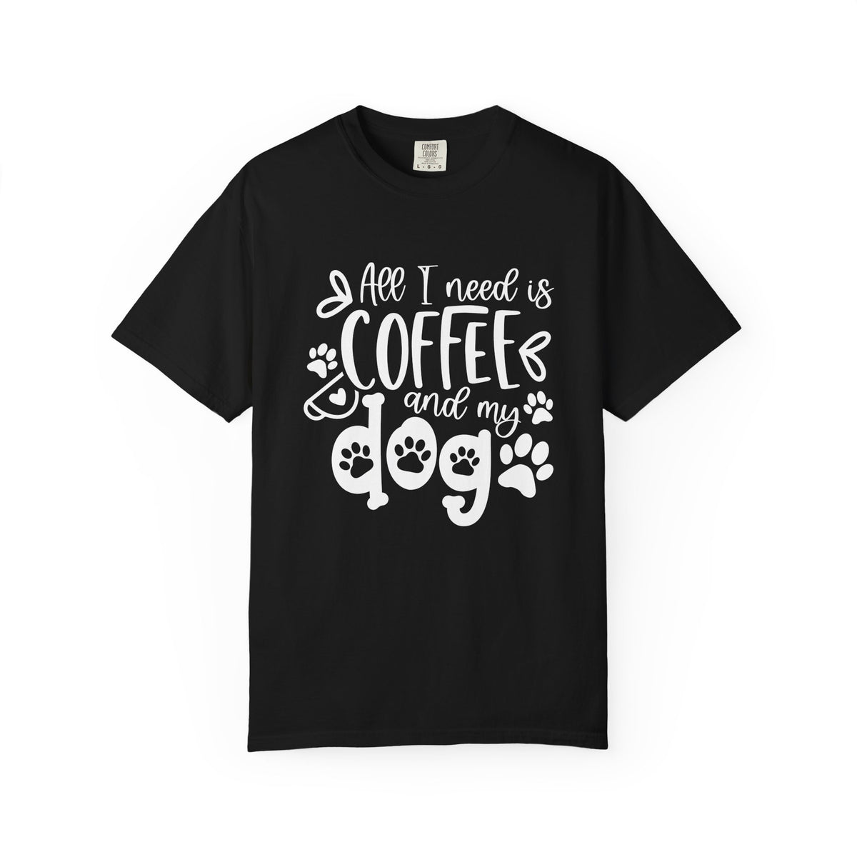Coffee and My Dog T-Shirt Cute Dog Lover Coffee Graphic Tee