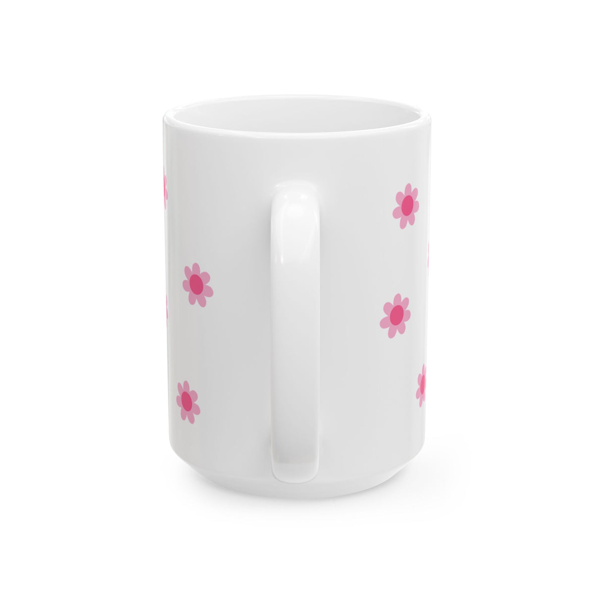 Mama Pink Flower Cute Ceramic Mug Coffee Cup (11oz & 15oz)