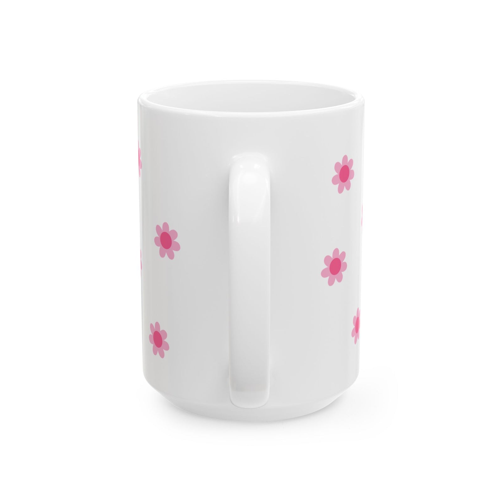 Mama Pink Flower Cute Ceramic Mug Coffee Cup (11oz & 15oz)