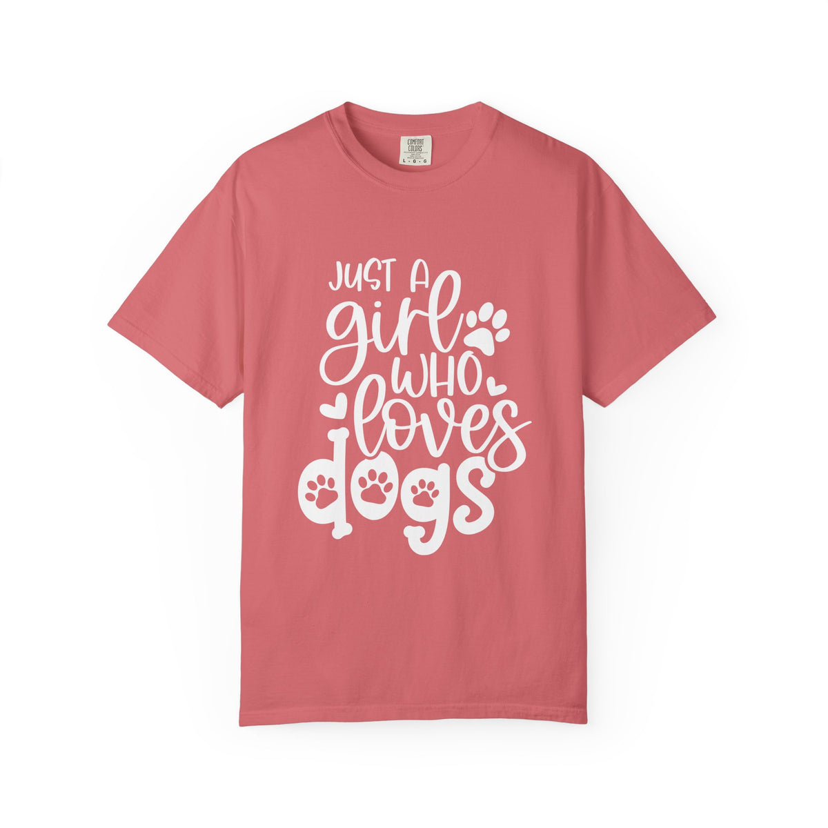 Just a Girl Who Loves Dogs T-Shirt Cute Dog Mom Graphic Tee