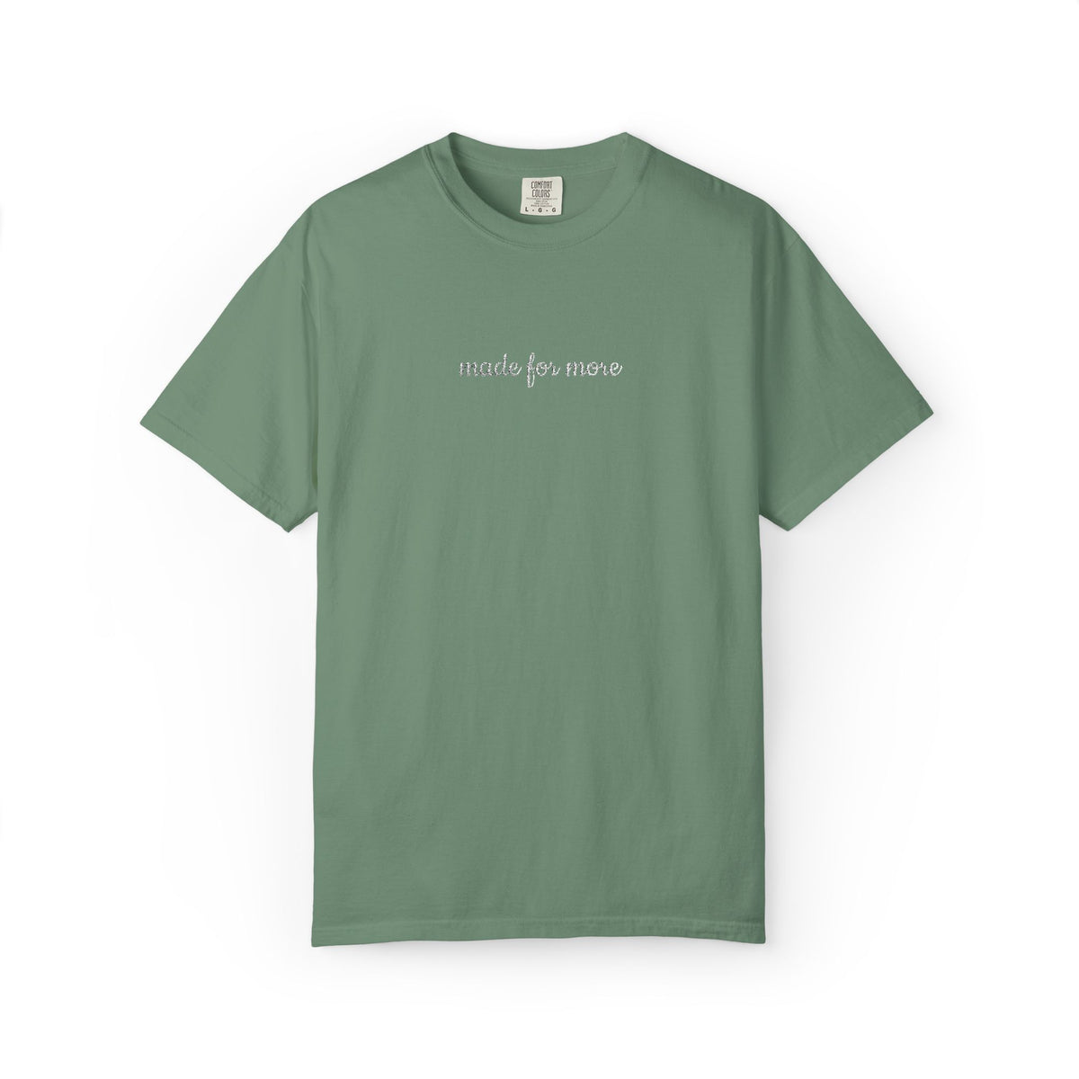 Made for More Embroidered Script Tee Christian Inspirational T-Shirt