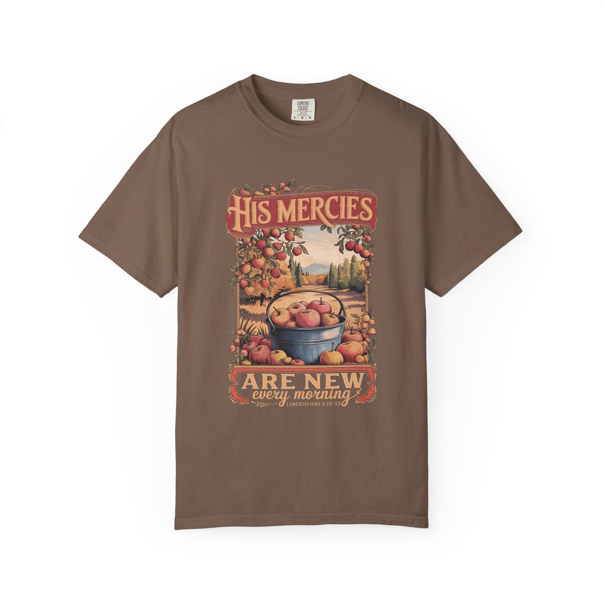 His Mercies Are New Every Morning Tee Vintage Fall Apples Christian T-Shirt