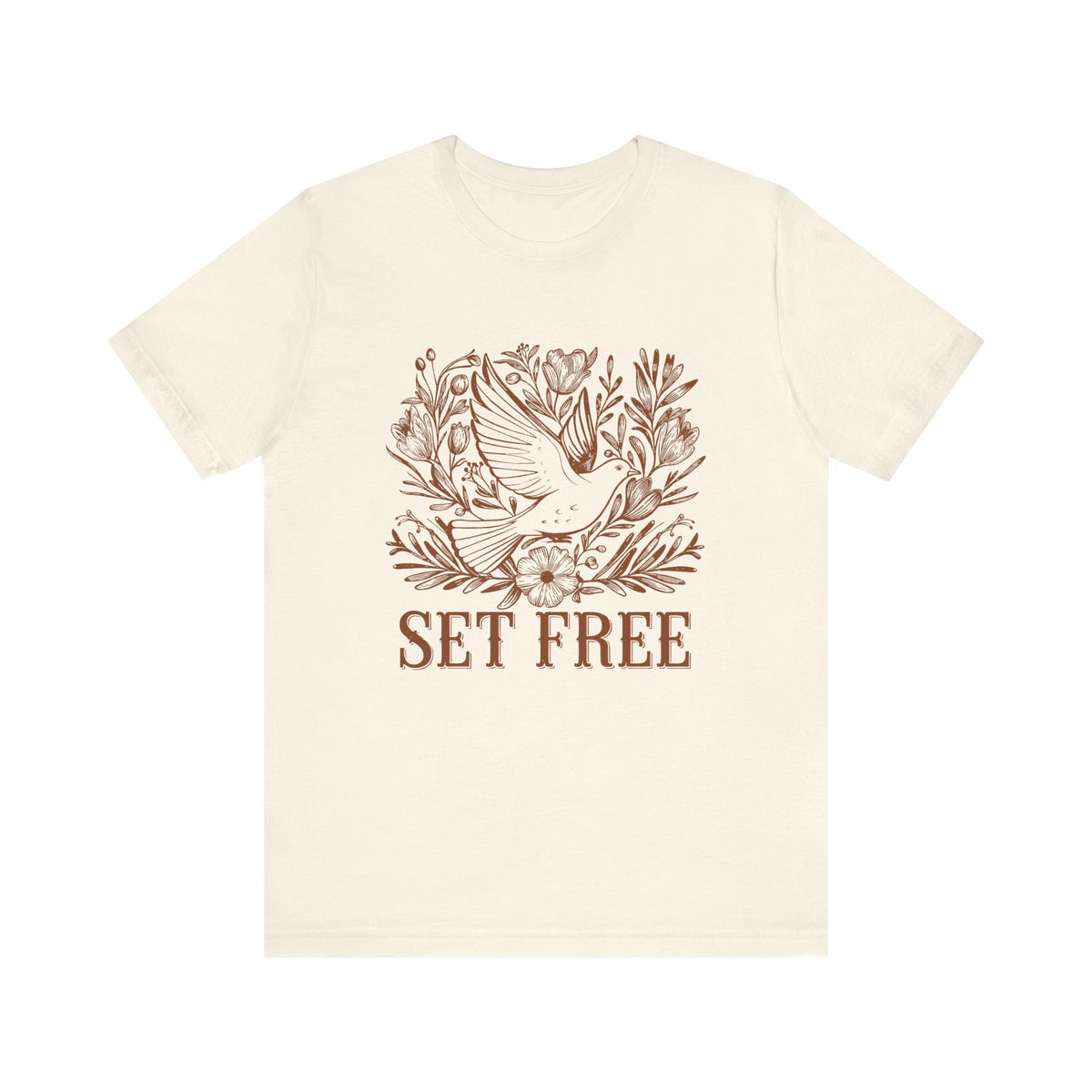 Set Free Dove Tee Inspirational Bird Christian Graphic T-Shirt