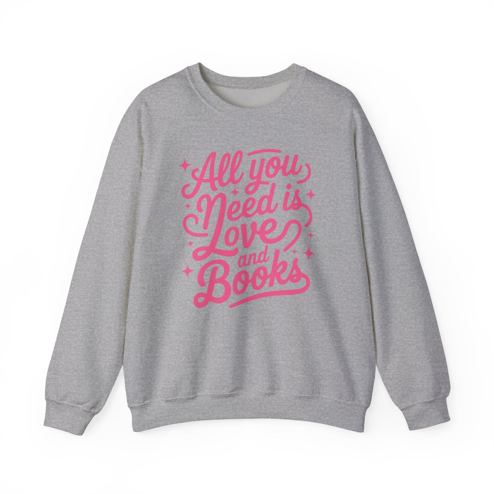 All You Need is Love & Books Valentine's Day Women's Heavy Blend Cozy Crewneck Sweatshirt - Sydney So Sweet