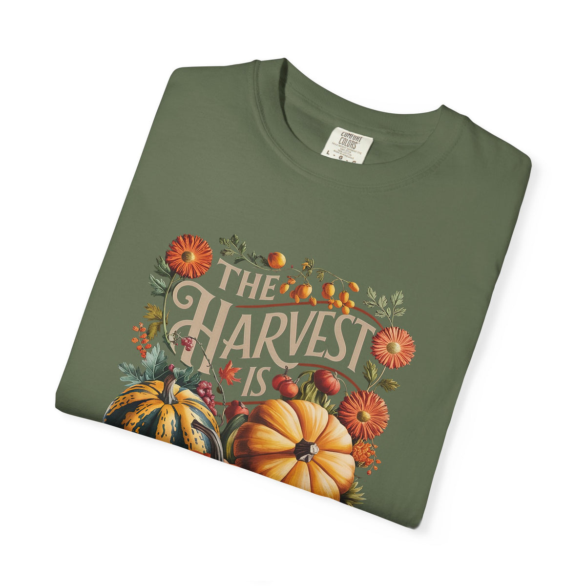 The Harvest is Plentiful T-Shirt Fall Pumpkin Harvest Christian Tee
