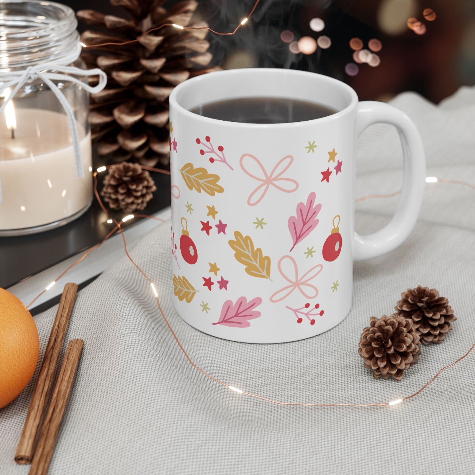 Cheerful Christmas Ceramic Mug Coffee Cup (11oz & 15oz)