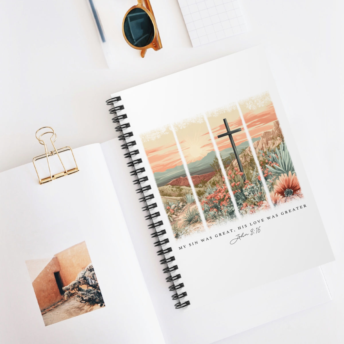 My Sin Was Great His Love Was Greater Christian Spiral Notebook Ruled Journal