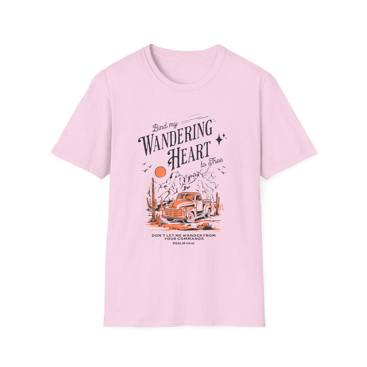 Bind My  Wandering Heart To Thee Graphic T-Shirt Vintage Road Trip Christian Tee