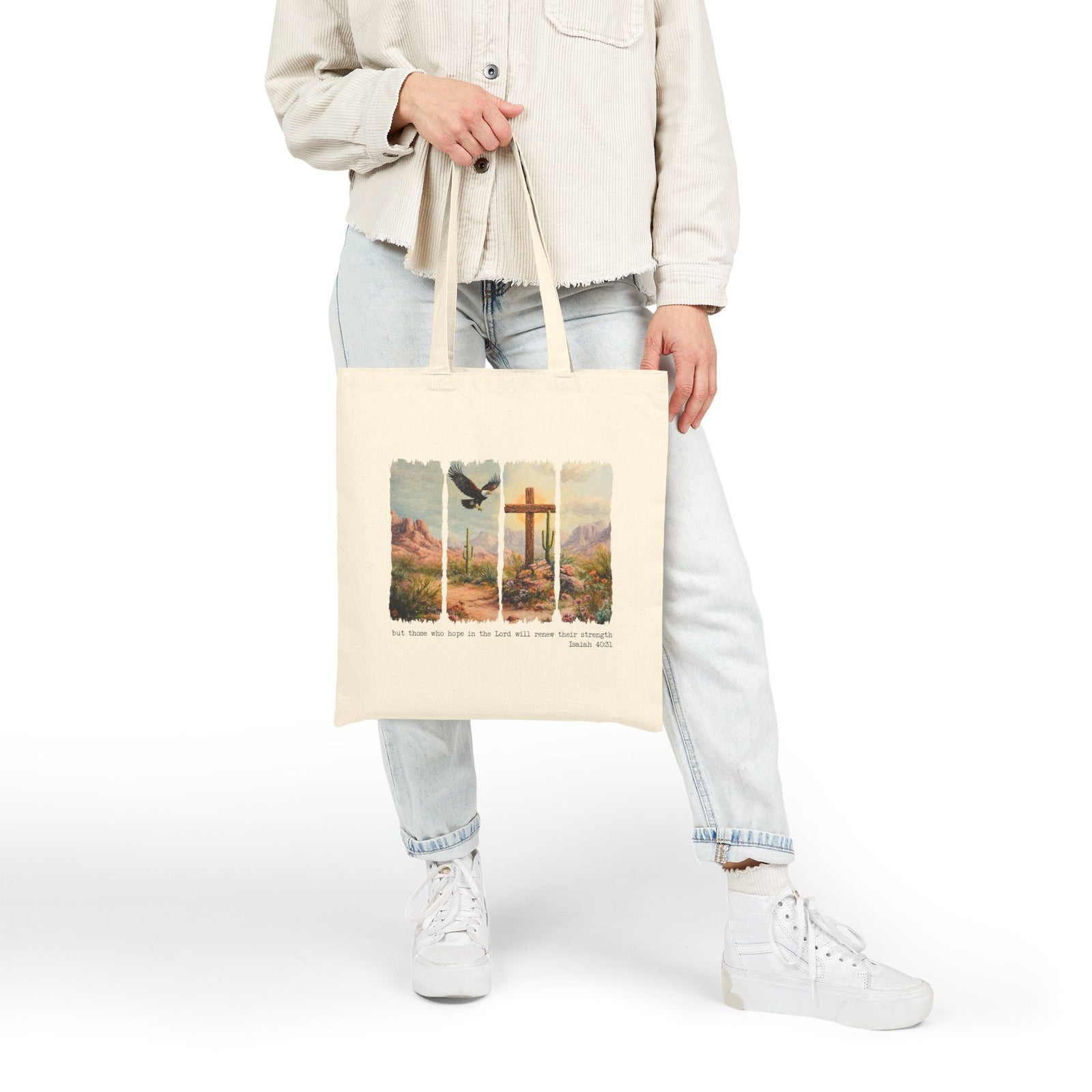 Those Who Hope in the Lord Christian Church Cotton Canvas Tote Bag
