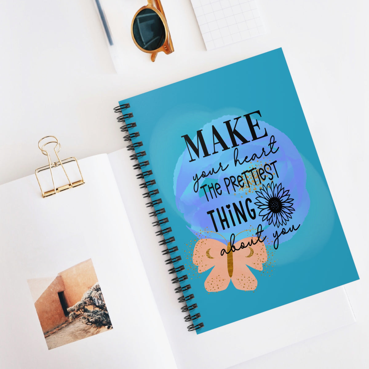 Make Your Heart the Prettiest Thing Spiral Notebook Inspirational Ruled Journal