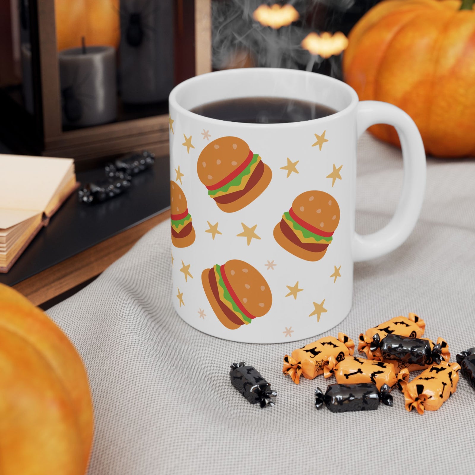 Burgers Cute Ceramic Mug Coffee Cup (11oz & 15oz)