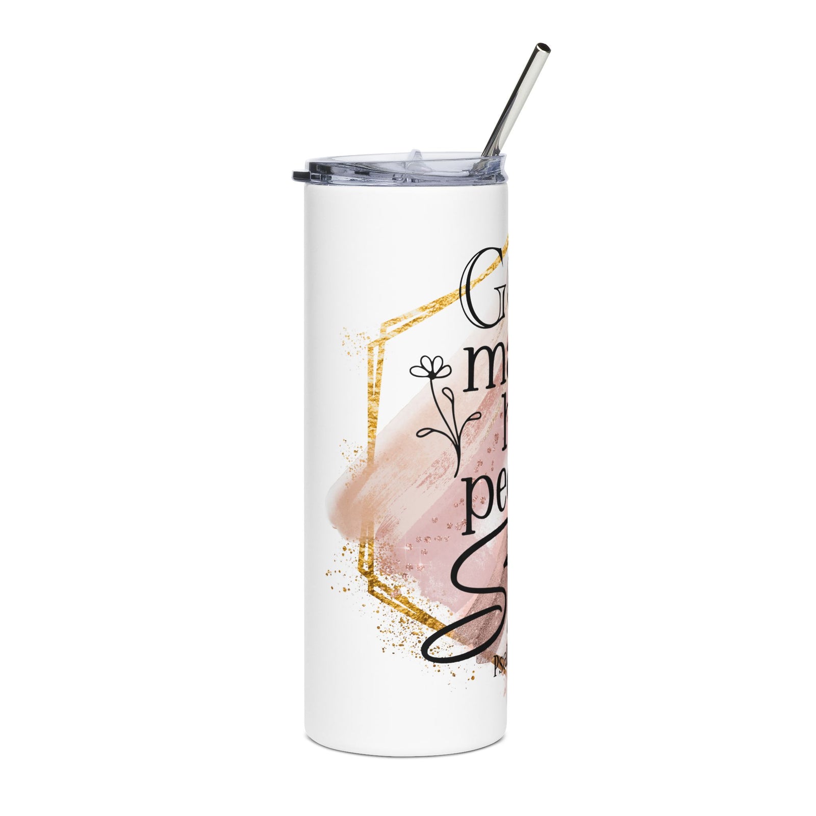 God Makes His People Strong 20oz Stainless Tumbler Insulated Christian Travel Cup - Sydney So Sweet