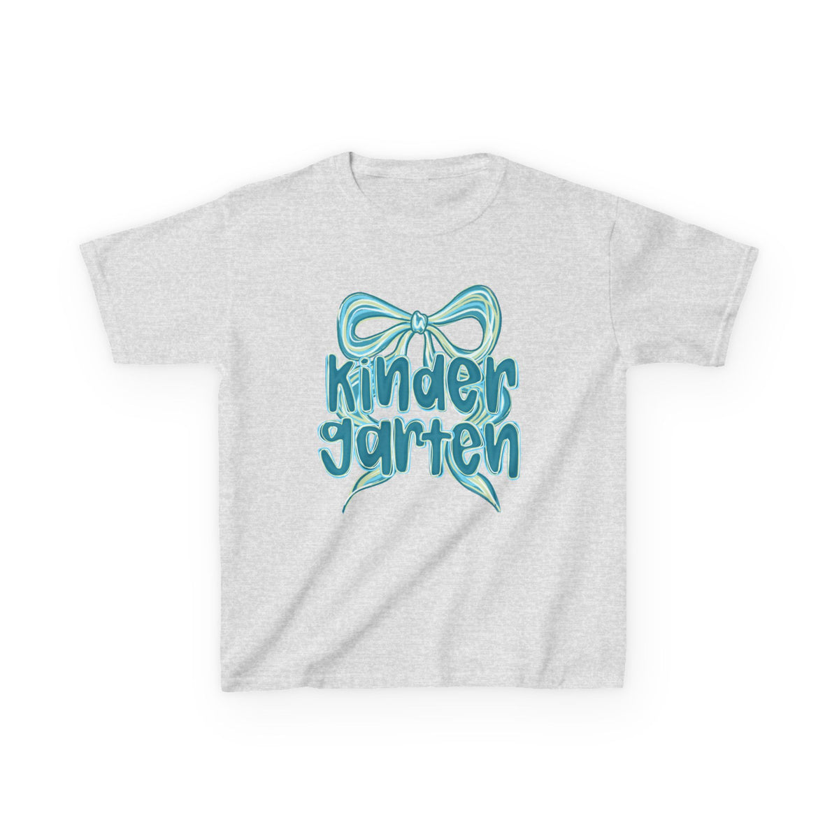 Kindergarten Kids Tee Cute Blue Coquette Bow Back to School Grade K T-Shirt