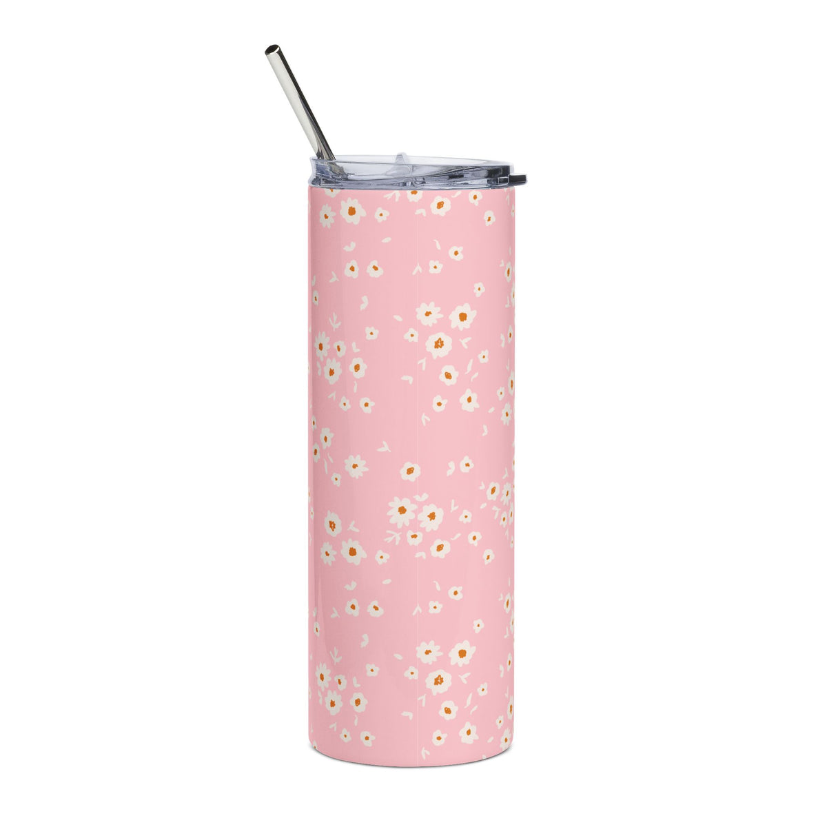 Petite Pink Daisy 20 oz. Stainless Steel Tumbler Floral Insulated Travel Cup
