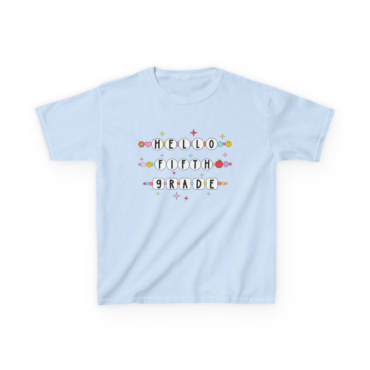 Friendship Bracelets Hello Fifth Grade Kids Tee Cute 5th Grade Back to School T-Shirt