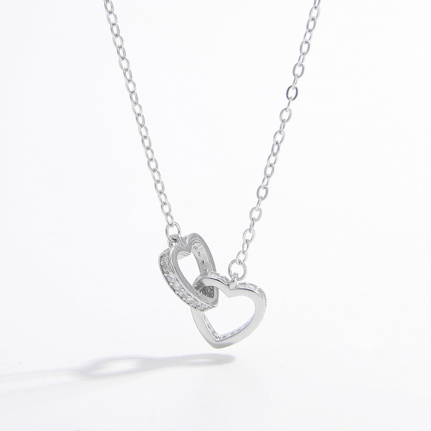 925 Sterling Silver Inlaid Zircon Heart Necklace - Sydney So Sweet