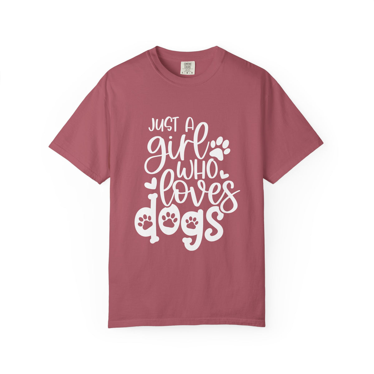 Just a Girl Who Loves Dogs T-Shirt Cute Dog Mom Graphic Tee