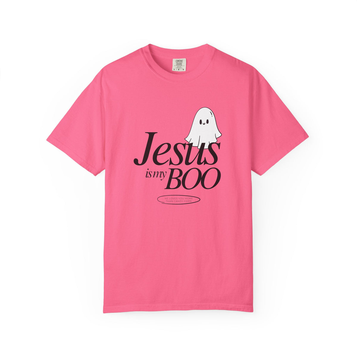 Jesus is My Boo Cute Ghost Halloween T-Shirt He Loves You Christian Tee