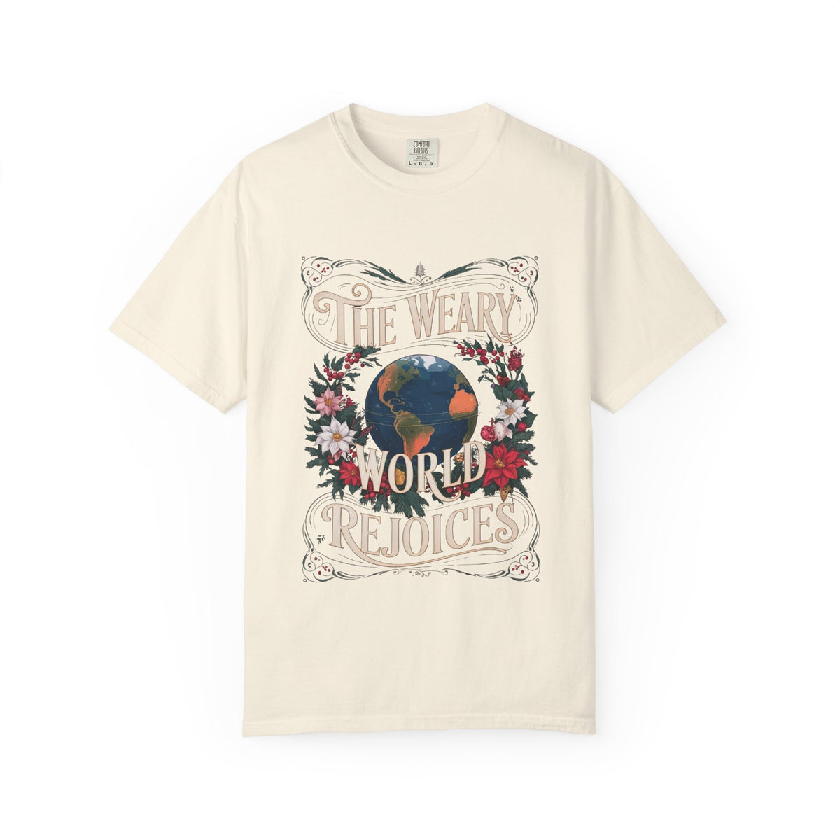 The Weary World Rejoices Christmas T-Shirt Christian Graphic Tee