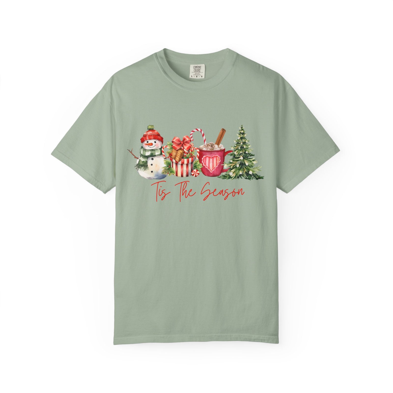 Tis the Season Holiday Tee Vintage Charm Christmas Snowman T-Shirt - Sydney So Sweet