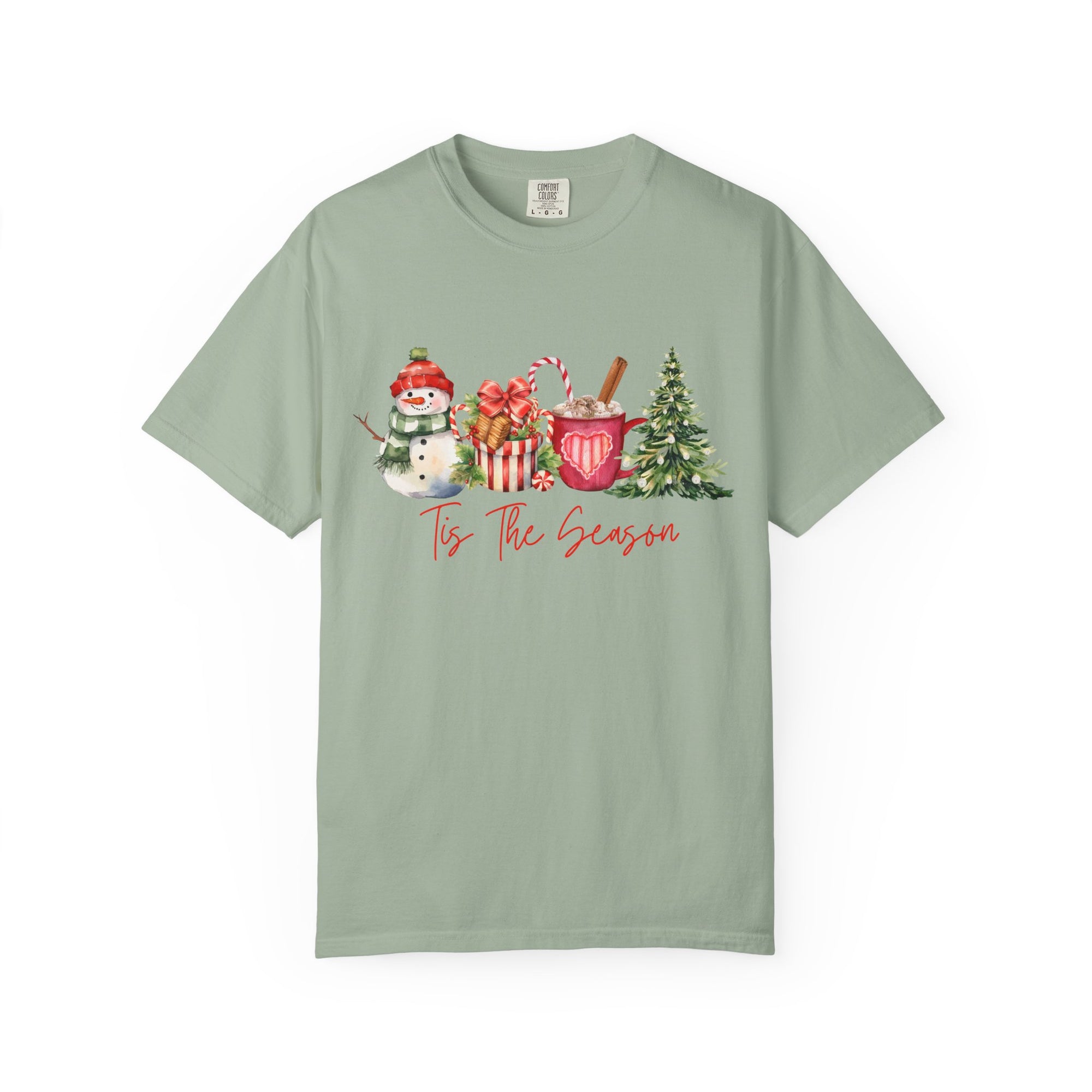 Tis the Season Holiday Tee Vintage Charm Christmas Snowman T-Shirt - Sydney So Sweet