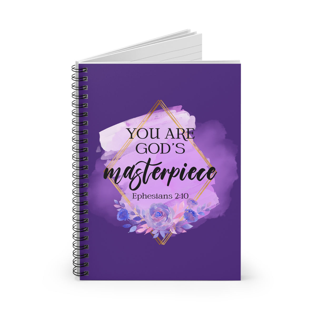 You Are God's Masterpiece Spiral Ruled Notebook Christian Journal