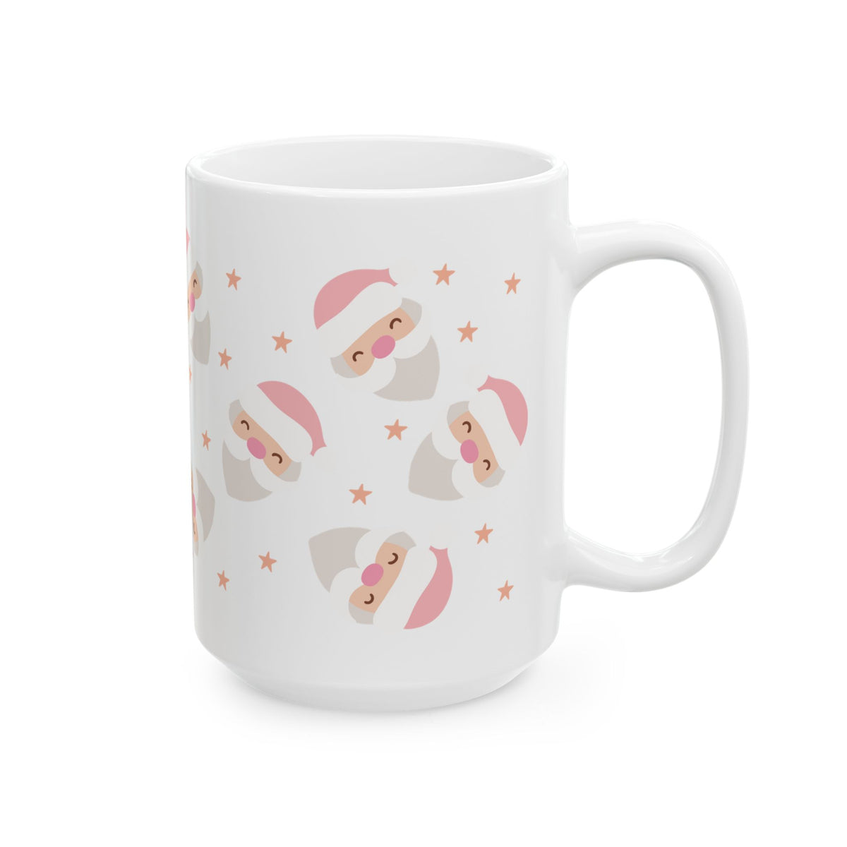 Pink Santa Claus Christmas Ceramic Mug Coffee Cup (11oz & 15oz)