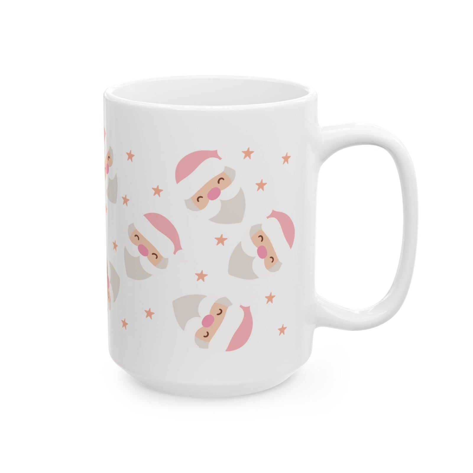 Pink Santa Claus Christmas Ceramic Mug Coffee Cup (11oz & 15oz)