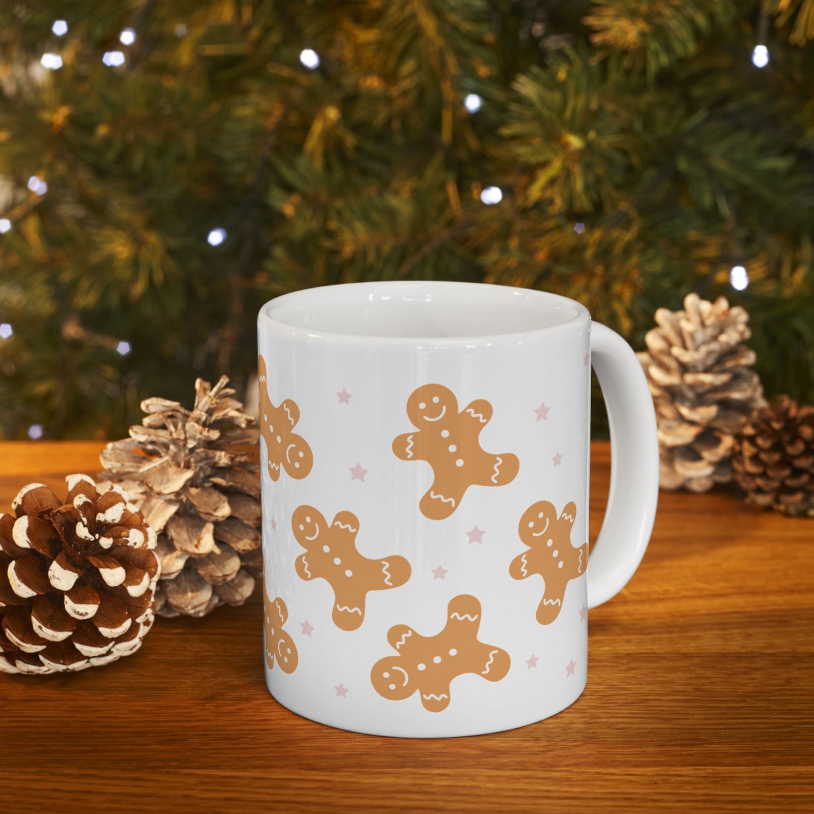 Christmas Gingerbread Cookies Ceramic Mug Coffee Cup (11oz & 15oz)
