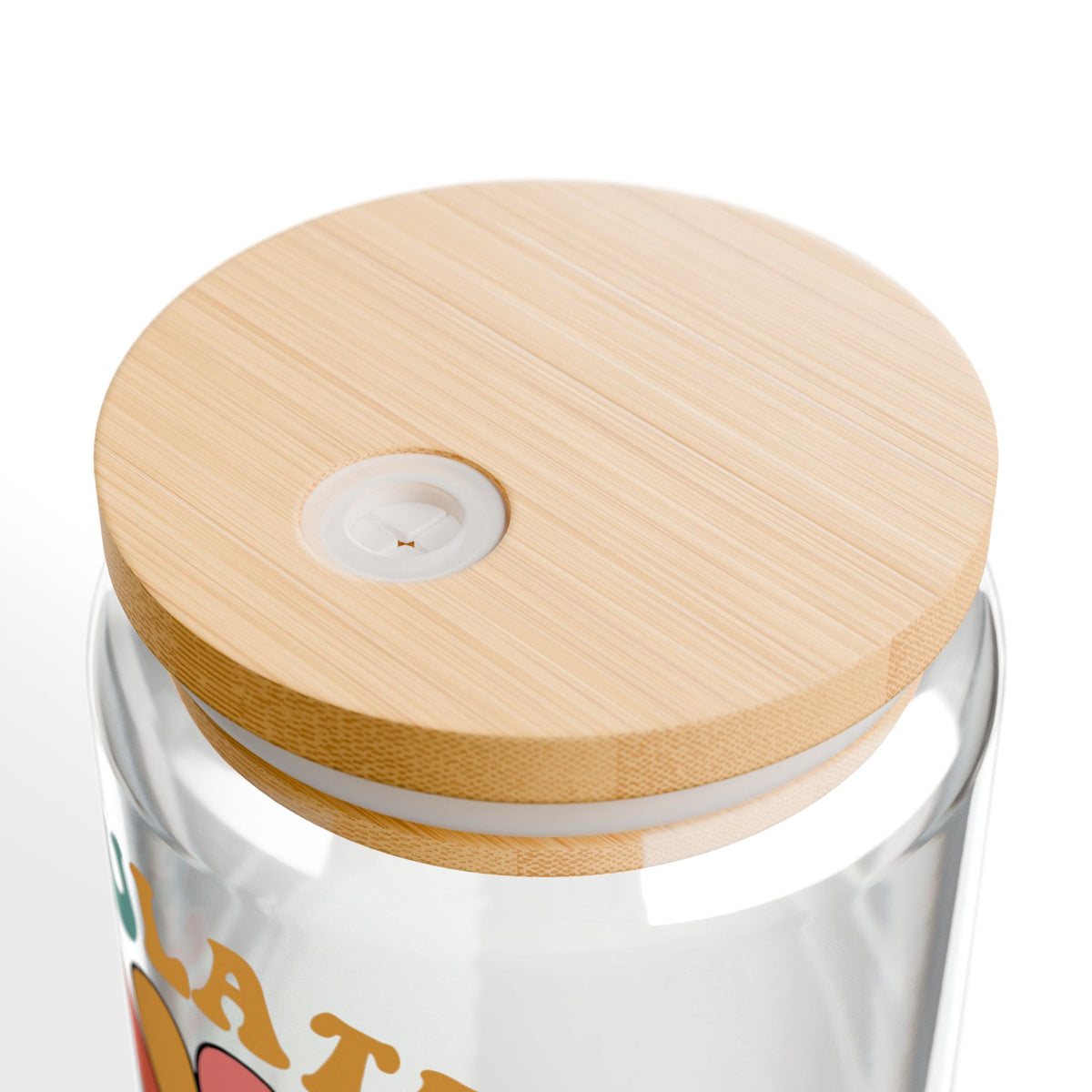 Smiley Flower Overstimulated Moms Club Sipper Glass 16oz Reusable Drink Jar with Lid & Straw