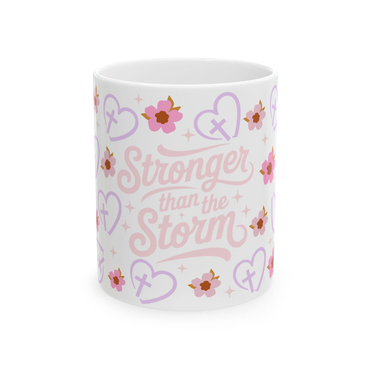 Stronger Than the Storm Cute Ceramic Mug Coffee Cup (11oz & 15oz)