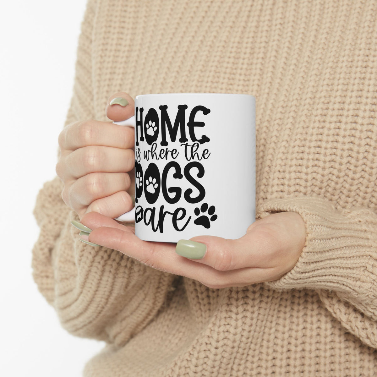 Home is Where the Dogs Are Cute Ceramic Mug Coffee Cup (11oz & 15oz)