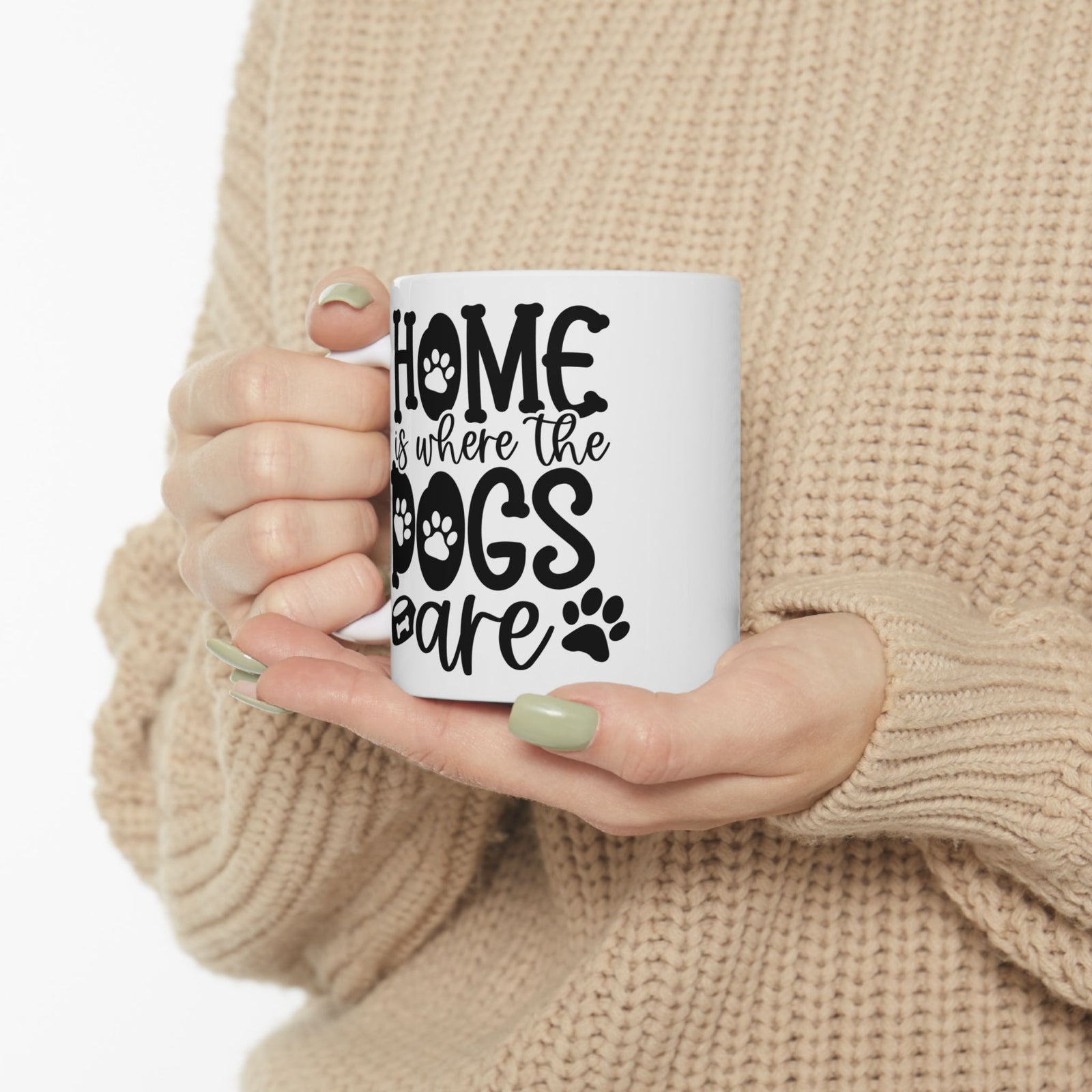 Home is Where the Dogs Are Cute Ceramic Mug Coffee Cup (11oz & 15oz)