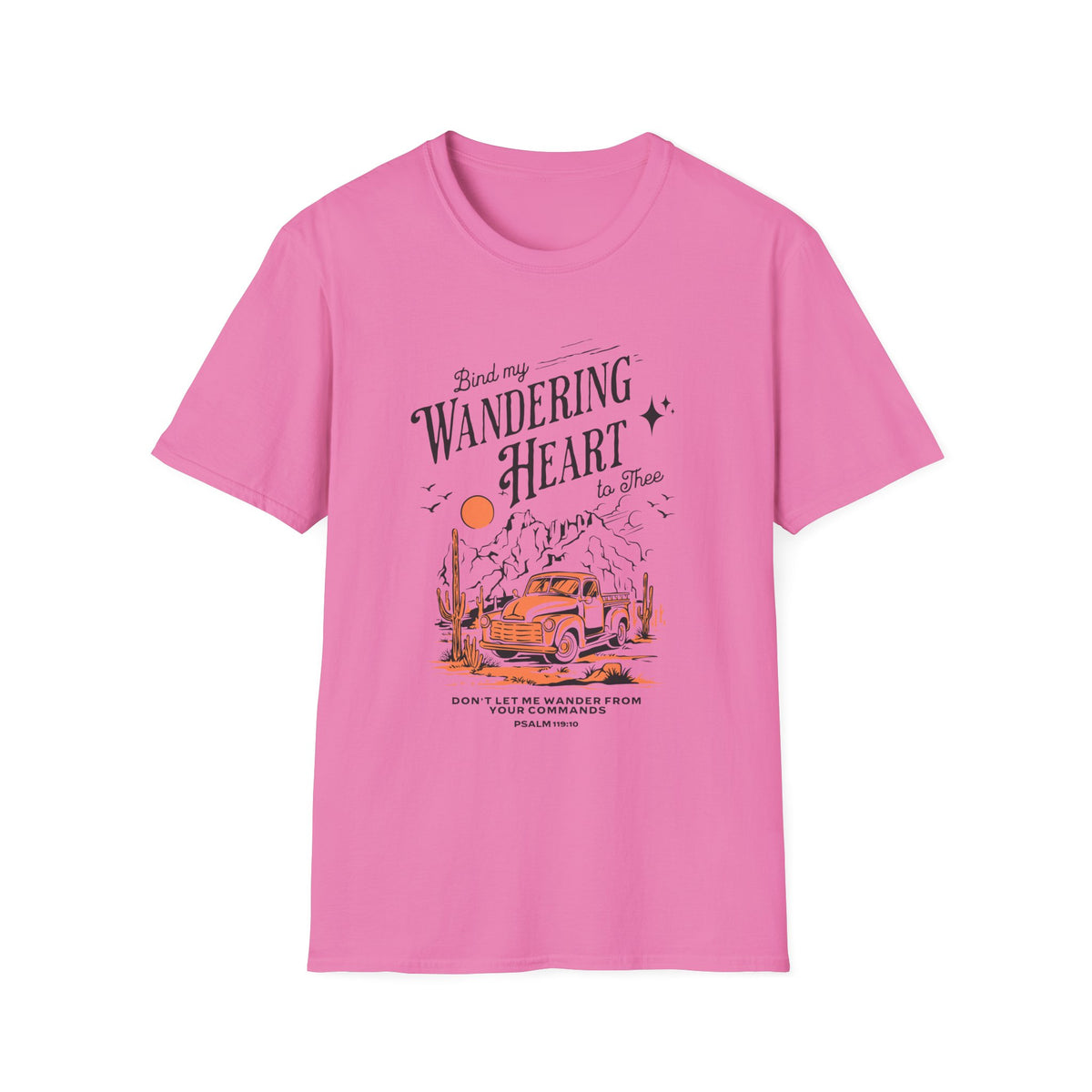 Bind My  Wandering Heart To Thee Graphic T-Shirt Vintage Road Trip Christian Tee