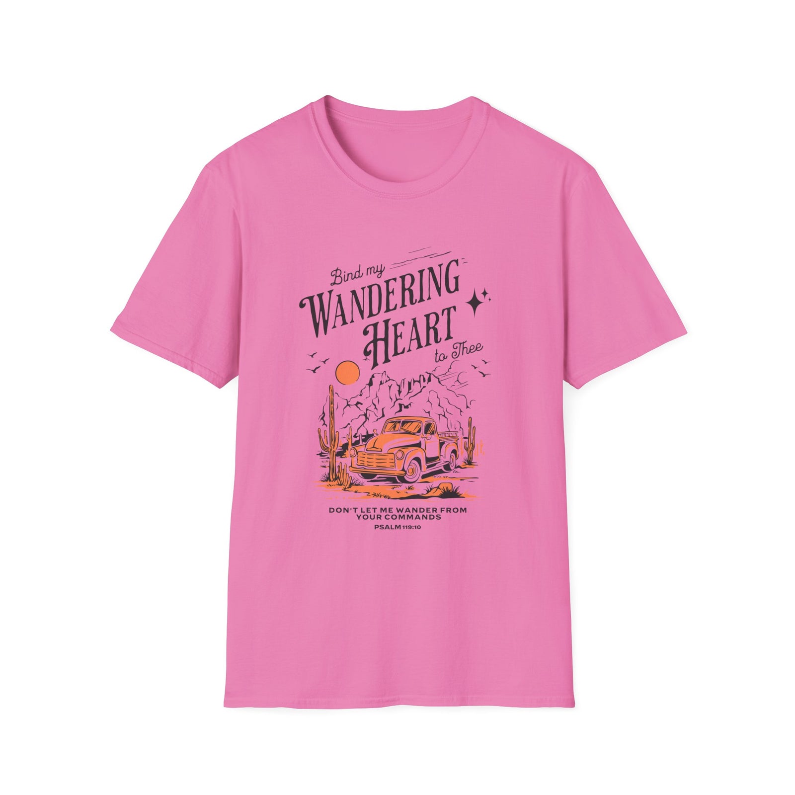 Bind My  Wandering Heart To Thee Graphic T-Shirt Vintage Road Trip Christian Tee