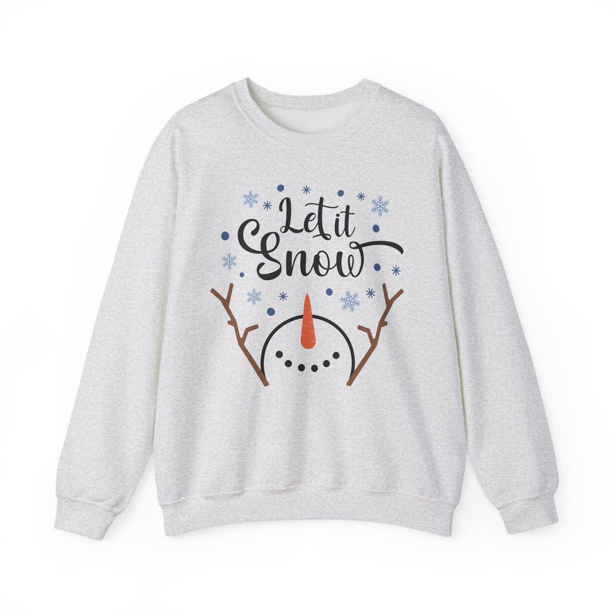 Let it Snow Happy Snowman Winter Crewneck Unisex Sweatshirt