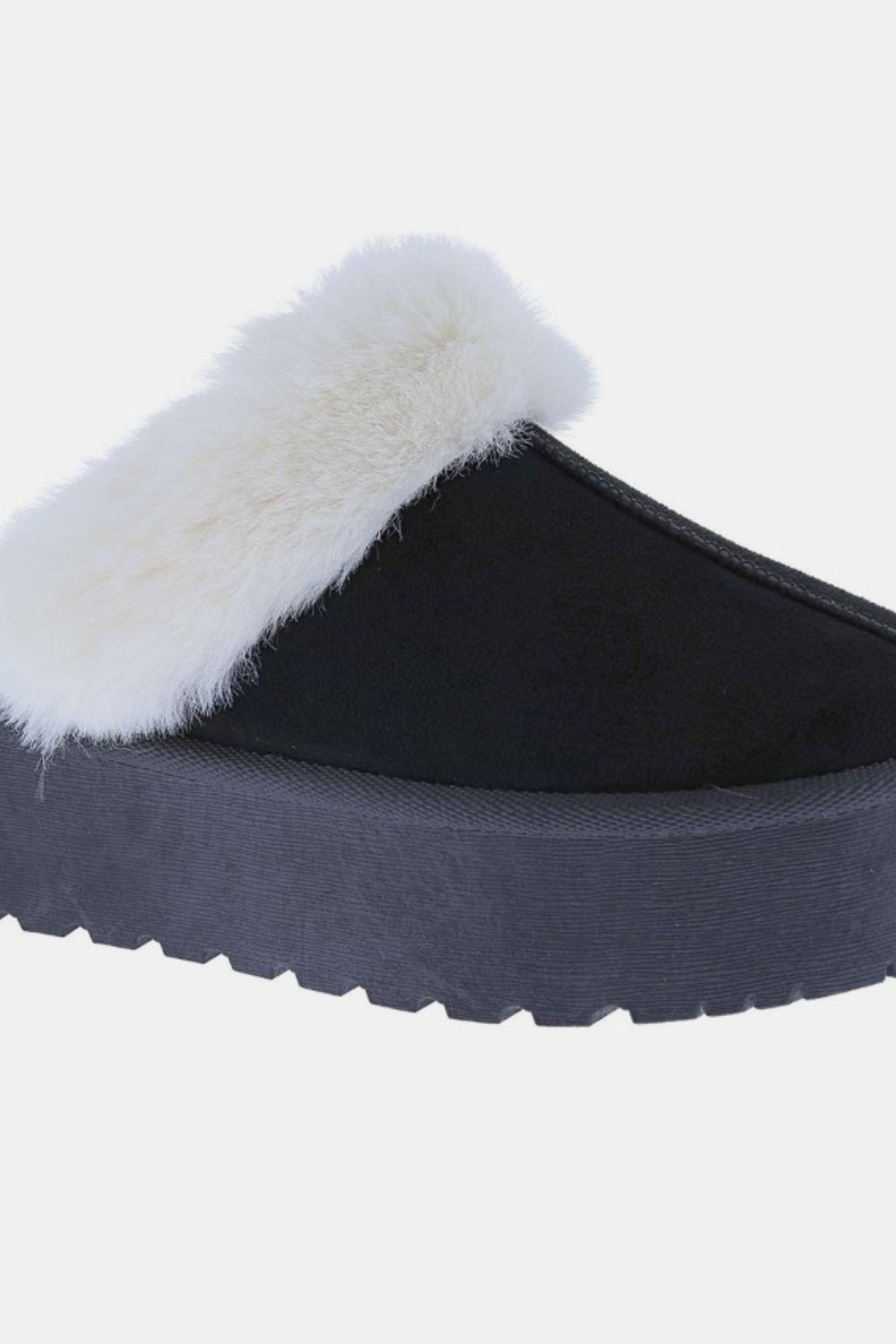 Weeboo Thick Bottom Fur Trim Snow Slippers - Sydney So Sweet