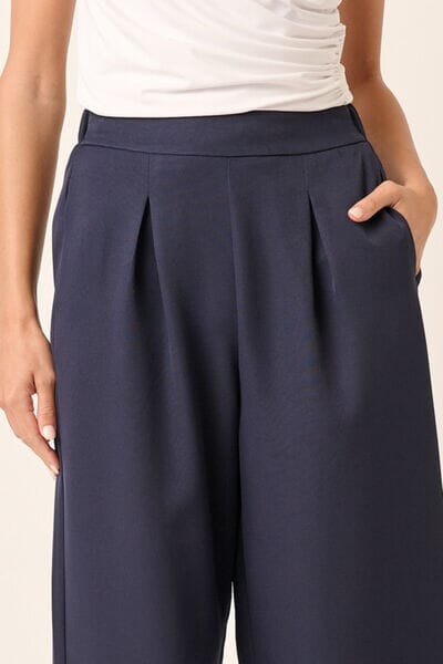 Mittoshop Inverted Pleat Detail Wide Leg Pants - Sydney So Sweet