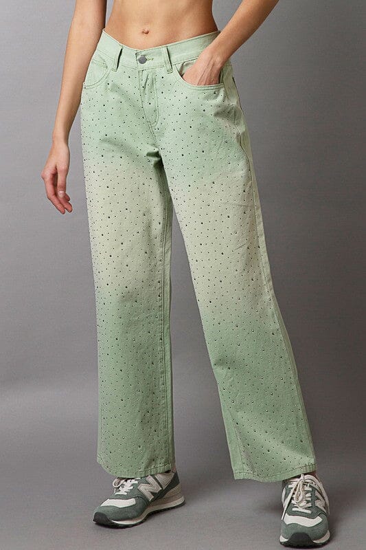 POL Embellishments Gradient Wide Leg Pants - Sydney So Sweet