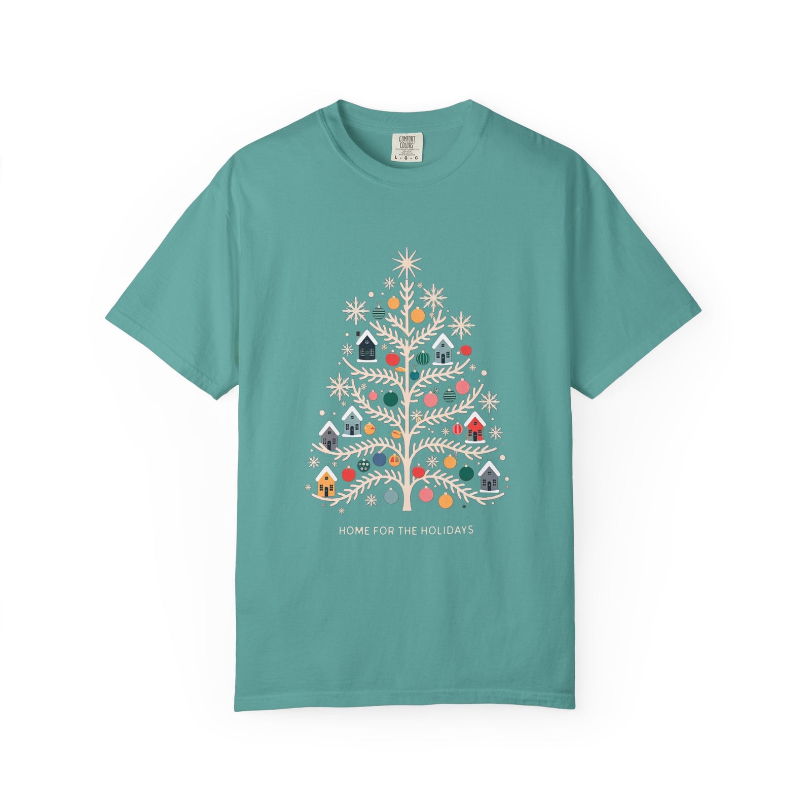 Home for the Holiday Christmas Tree Tee Holiday Graphic T-Shirt