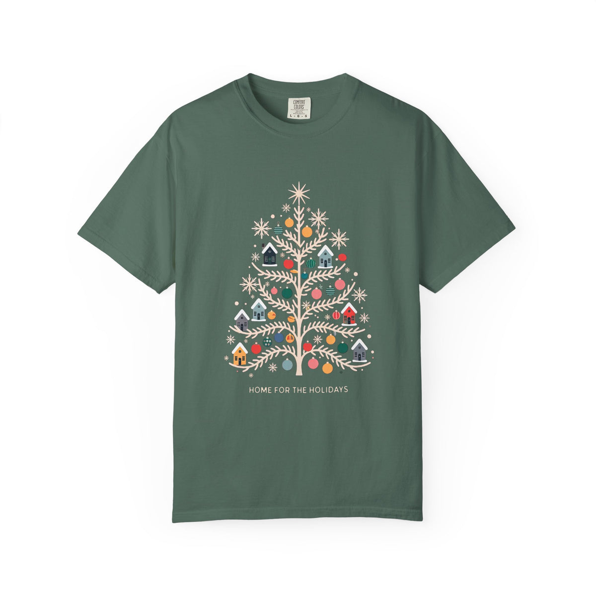 Home for the Holiday Christmas Tree Tee Holiday Graphic T-Shirt