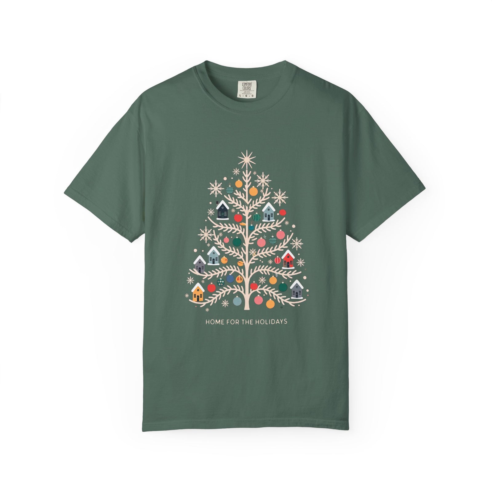 Home for the Holiday Christmas Tree Tee Holiday Graphic T-Shirt