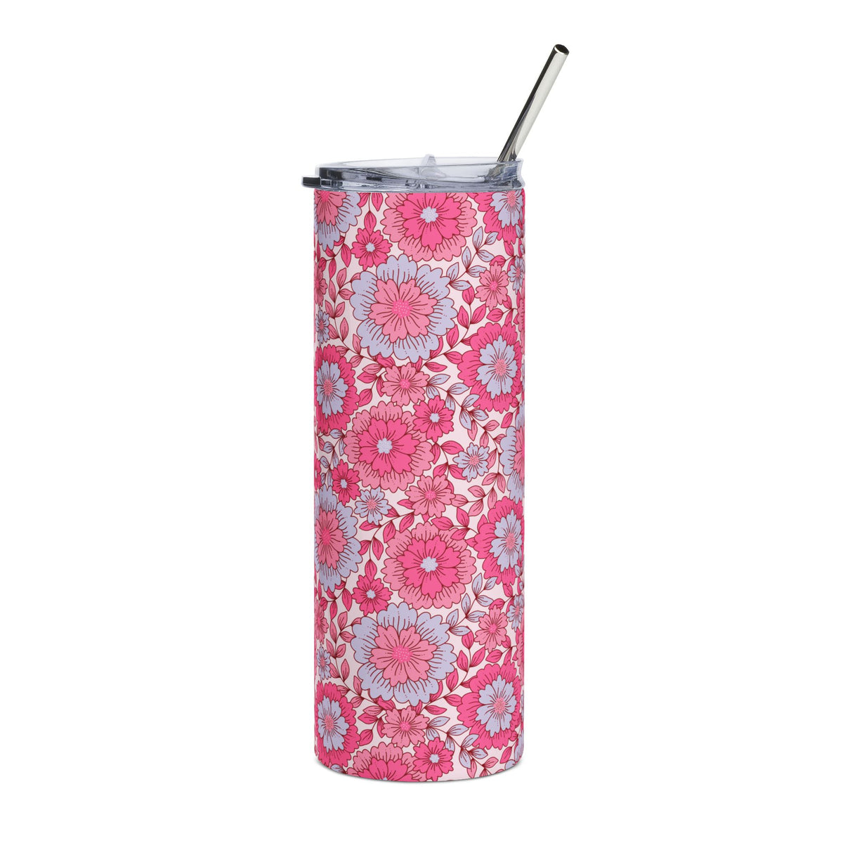 Coquette Pink Daisy Bloom 20oz Floral Stainless Steel Tumbler Insulated Travel Cup