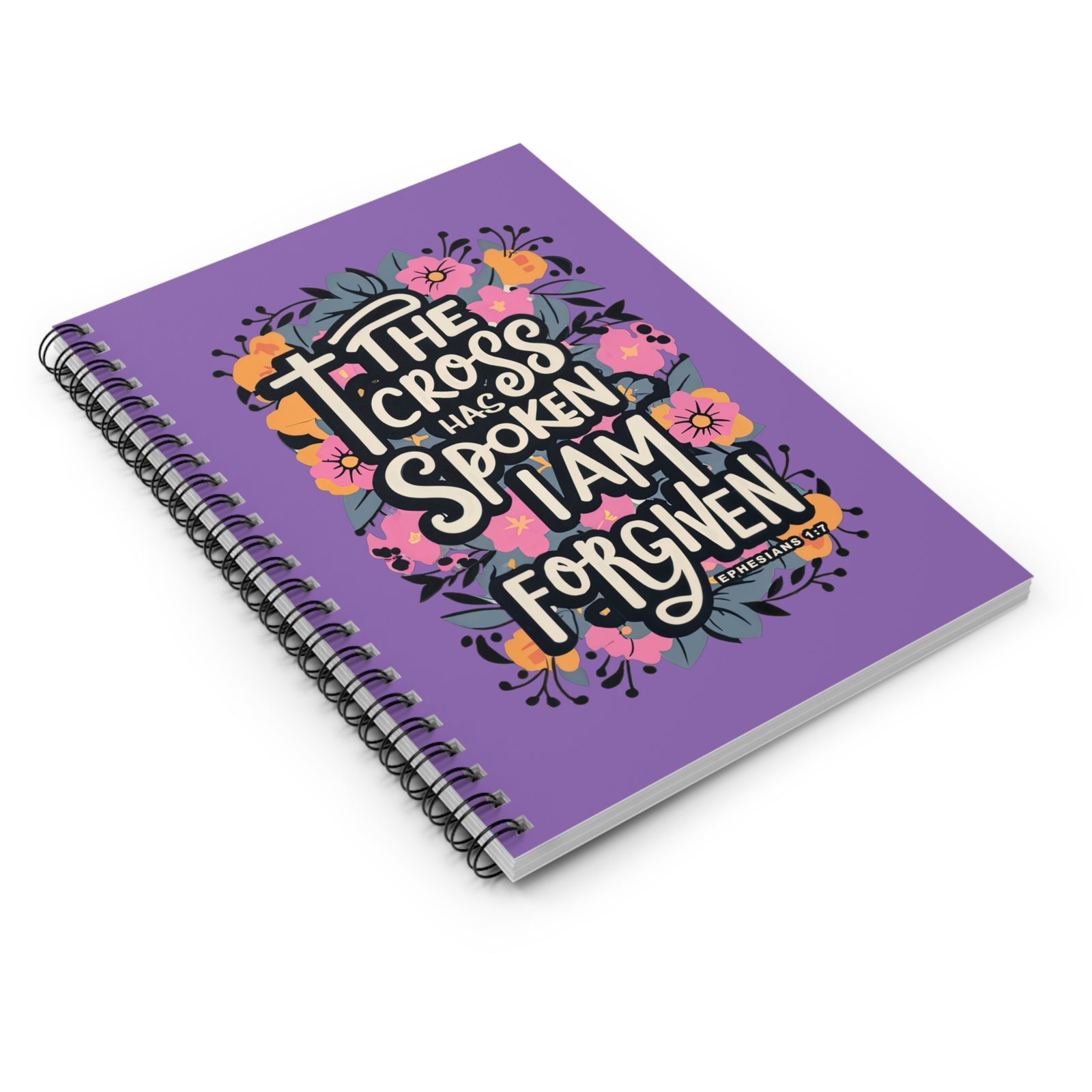 The Cross Has Spoken I Am Forgiven Christian Ruled Spiral Notebook Journal
