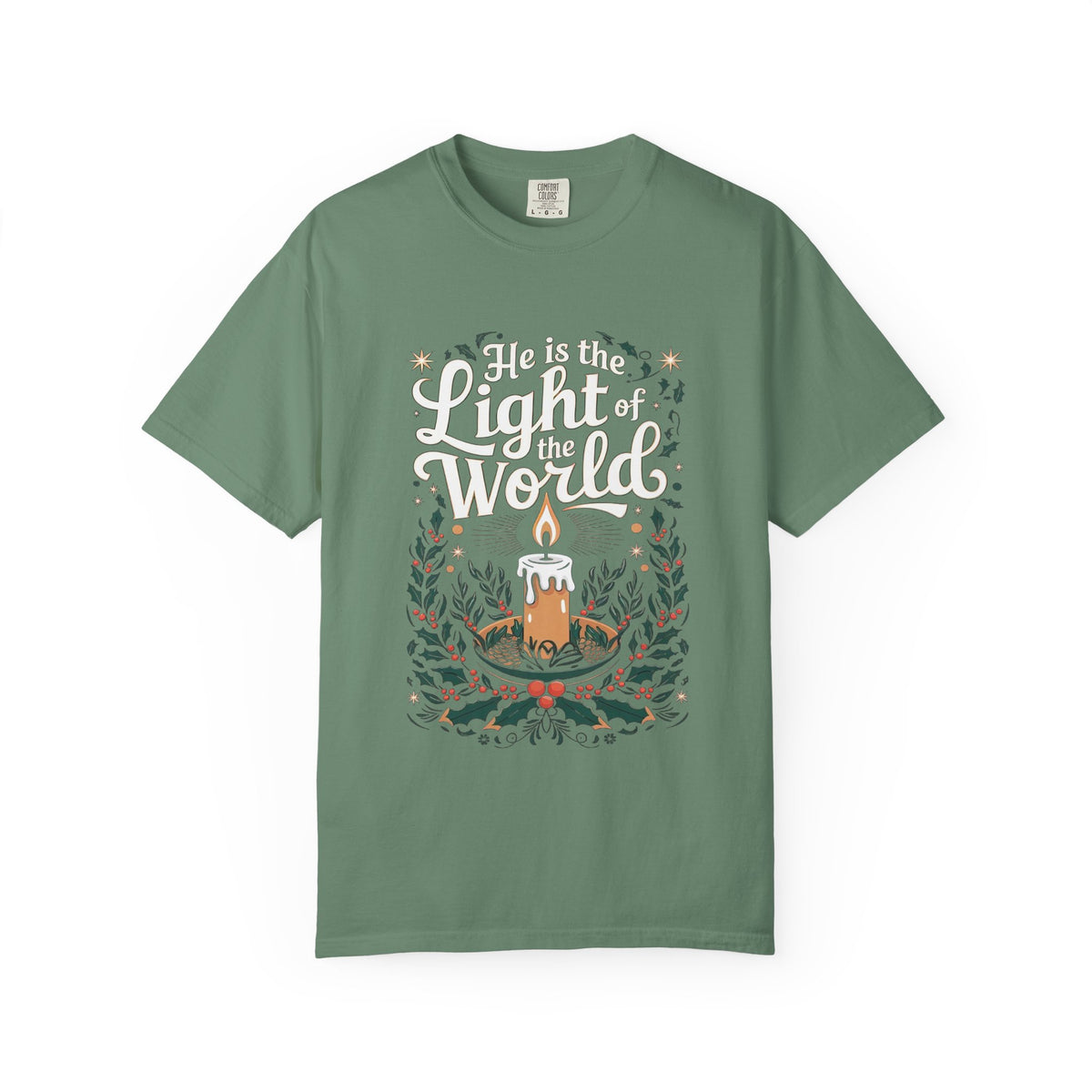 He is the Light of the World Christmas T-Shirt Christian Graphic Tee