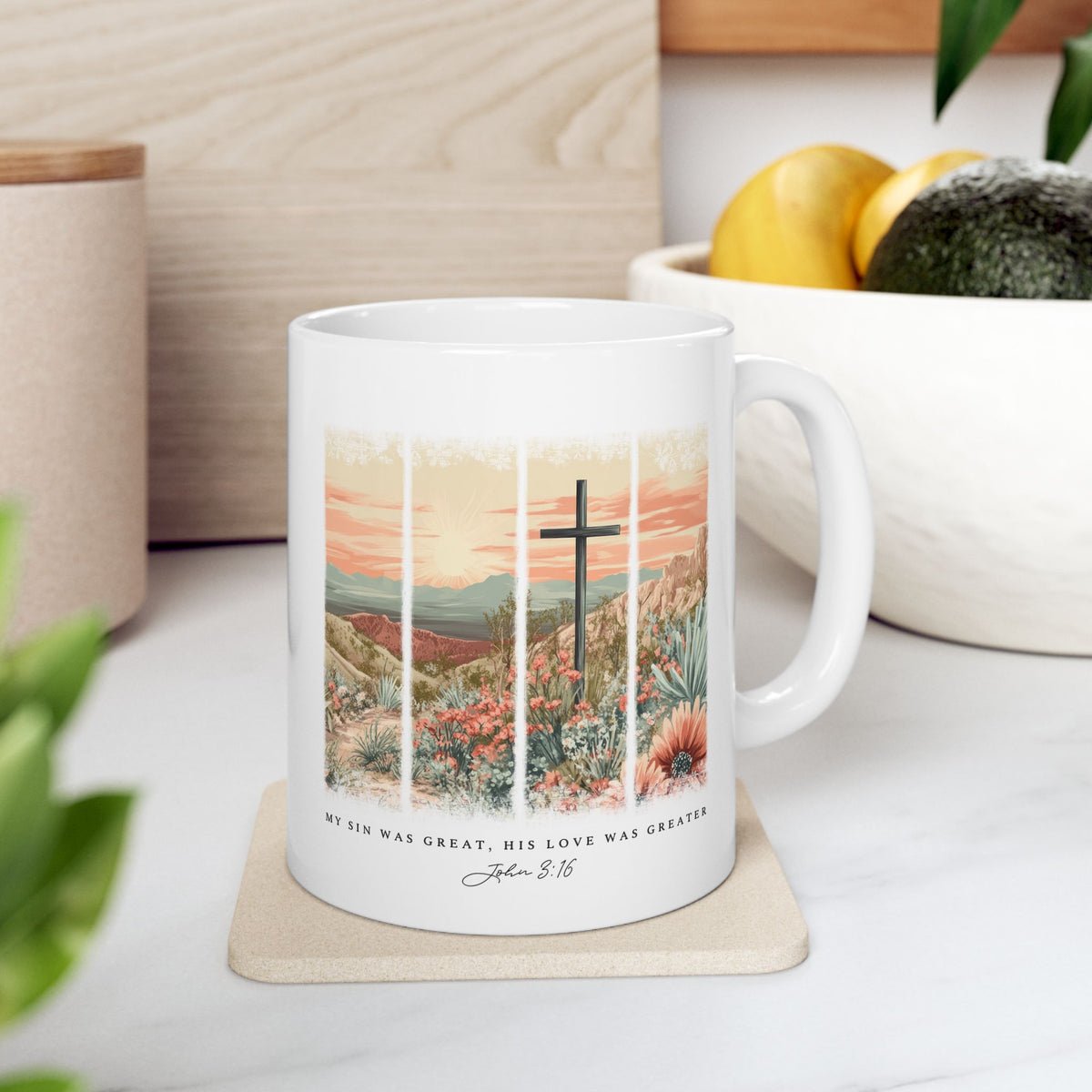 My Sin Was Great John 3:16 Christian Ceramic Mug Coffee Cup (11oz & 15oz)