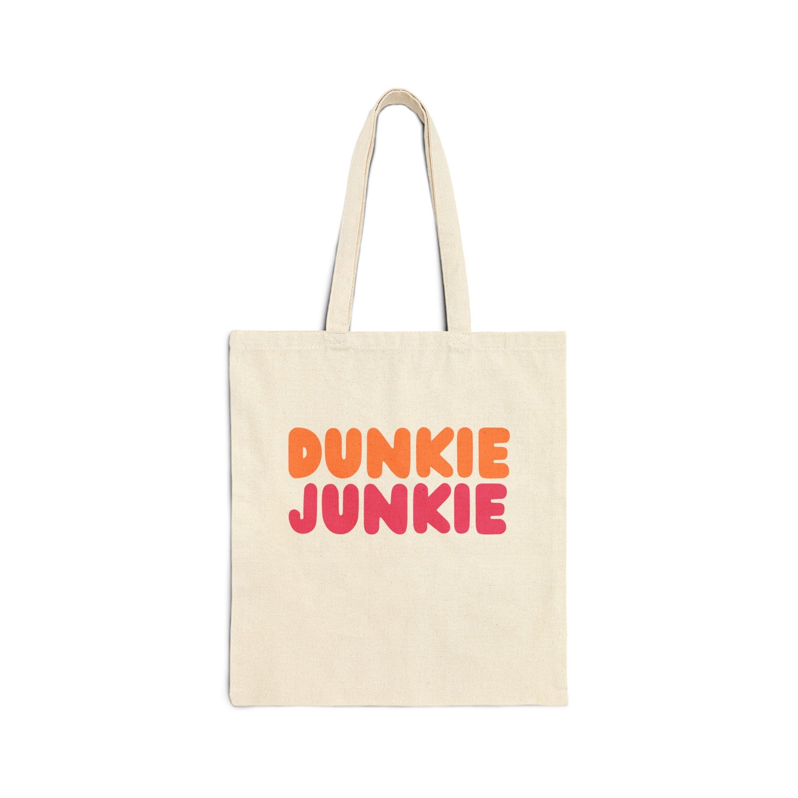 Dunkie Junkie Retro Coffee Lover Grocery Market Canvas Tote Bag