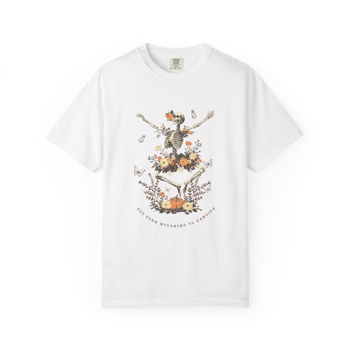 You Turn Mourning into Dancing T-Shirt Dancing Skeleton Halloween Christian Tee